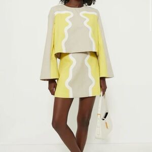 Tuckernuck Lemondrop Maxine Top and Meg Mini Skirt Set